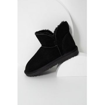 Answear Lab cizme de zapada din piele intoarsa culoarea negru