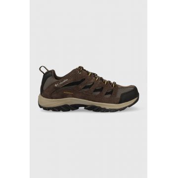 Columbia pantofi Crestwood Waterproof barbati, culoarea maro