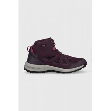 Jack Wolfskin pantofi Woodland 2 Texapore Mid femei, culoarea violet