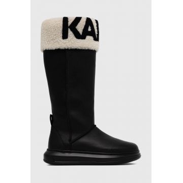 Karl Lagerfeld bocanci de piele Kapri Kosi , culoarea negru