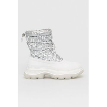 Karl Lagerfeld Cizme de iarnă culoarea argintiu