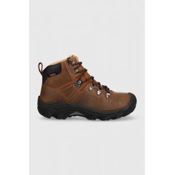 Keen pantofi Pyrenees femei, culoarea maro, izolat