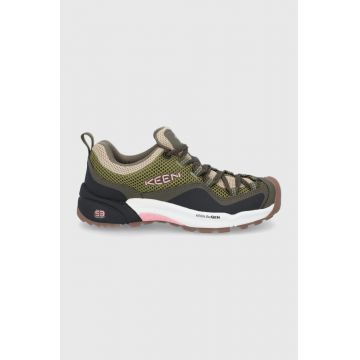 Keen pantofi Wasatch Crest Vent femei, culoarea verde