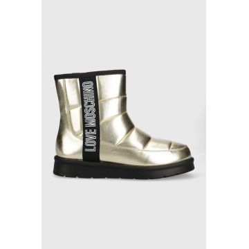 Love Moschino cizme de iarna culoarea auriu