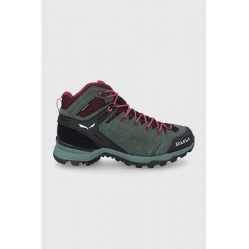 Salewa pantofi Alp Mate Mid femei, culoarea verde, izolare usoara