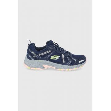 Skechers pantofi femei, culoarea albastru marin