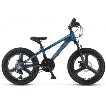 Bicicleta MTB Umit Accrue, 2D , albastru indigo , roata 20  , cadru aluminiu