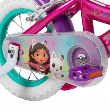 Bicicleta pentru copii 3-5 ani Huffy Gabbys Dollhouse 12 inch cu roti ajutatoare