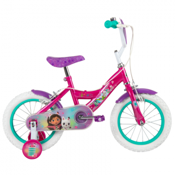 Bicicleta pentru copii 4-6 ani Huffy Gabbys Dollhouse 14 inch cu roti ajutatoare