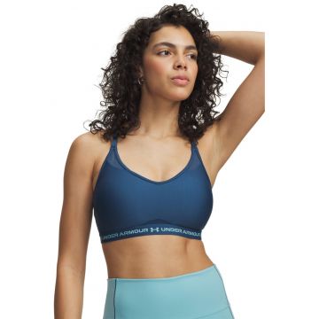 Bustiera crossback cu detalii logo pentru fitness - Albastru inchis