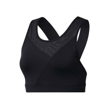 Bustiera sport  ajustata - eliminare transpiratie - poliester/spandex - neagra -