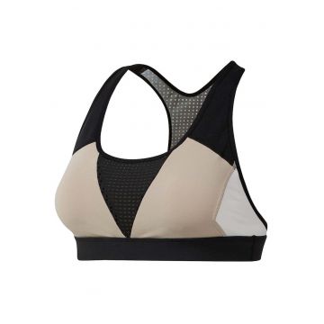 Bustiera sport  cu sustinere medie - cupe detasabile - multicolor - poliester/elastan -