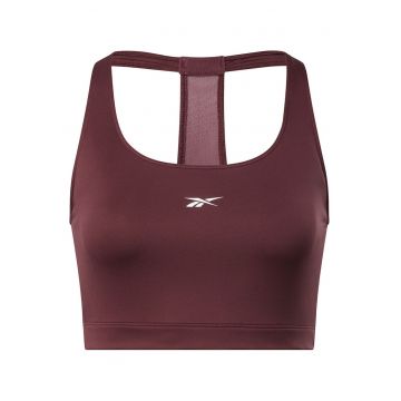 Bustiera sport  Identity Training - spate tip racerback - culoare visiniu - material Speedwick