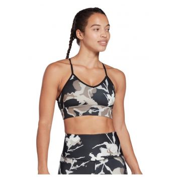 Bustiera sport  imprimeu floral - suport mediu - decupaj la spate - multicolor - poliester/elastan -