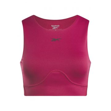 Bustiera sport  Lux Contour - roz - croiala bodycon - panouri laterale din plasa -