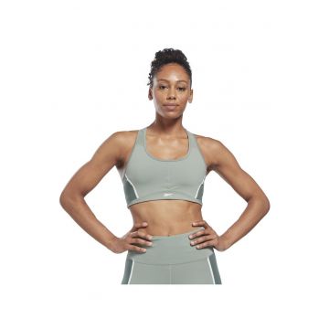 Bustiera sport  model Lux Racer - suport mediu - verde - material Speedwick