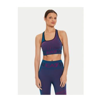 Bustiera sport  mov/albastru - 57% poliamida - 37% poliester - 6% elastan -