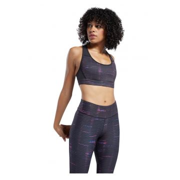 Bustiera sport  Racerback - suport mediu - multicolor - poliester reciclat -