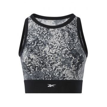 Bustiera sport  suport usor - negru/gri - material elastic - respirabil -