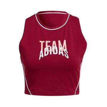 Maiou sport dama -  Collegiate - croiala mulata - rosu - bumbac si poliester reciclat -