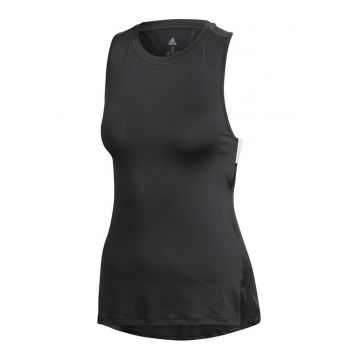 Maiou sport dama -  negru - material Climalite - fara maneci - guler inalt
