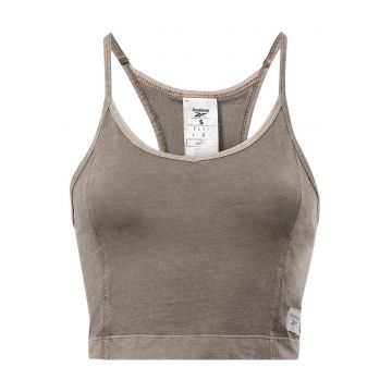 Maiou sportiv dama  decolteu rotund - spate racerback - culoare maro - 100% bumbac
