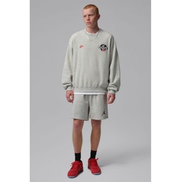 Pantaloni scurti cu snur de ajustare pentru baschet Jumpman - Gri melange