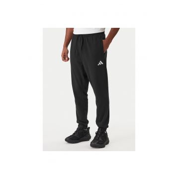 Pantaloni sport barbati -  negru - bumbac si poliester reciclat -