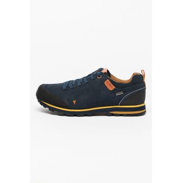 Pantofi impermeabili din piele intoarsa pentru drumetii Elettra - Negru/Bleumarin
