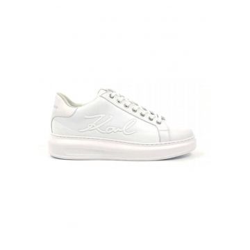 Pantofi sport barbati -  alb - piele naturala si poliester -