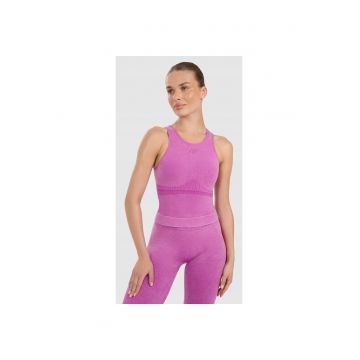 Top de yoga  roz - uscare rapida - dublu strat - pentru femei -
