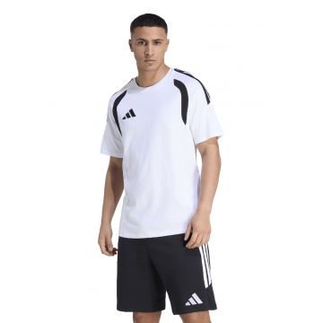 Tricou cu detalii contrastante pentru fotbal Tiro26l - Negru/Alb optic