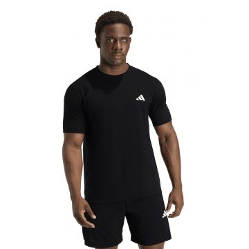 Tricou regular fit pentru fitness Essentials - Negru