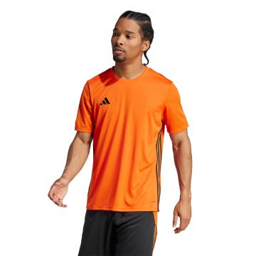 Tricou slim-fit pentru fotbal Tabela 23 - Negru/Portocaliu stins