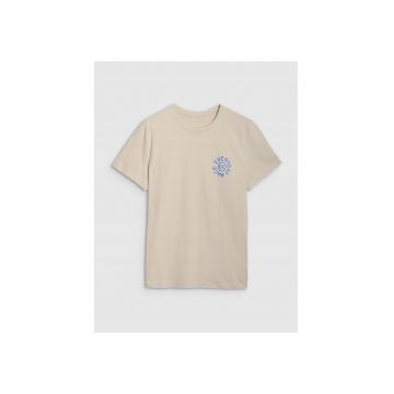 Tricou sportiv barbati  bej - 100% bumbac
