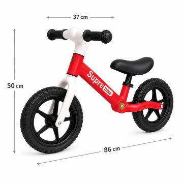 Bicicleta cu doua roti pentru copii, fara pedale, din otel, anvelope fara camera, cadru usor, ajuta la dezvoltarea echilibrului, motricitatii, fortei si muschilor picioarelor, sarcina maxima 60 kg