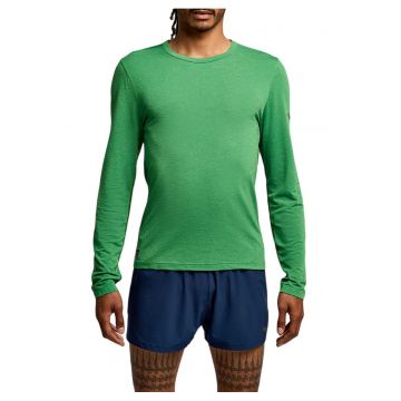 Bluza alergare barbati  Stopwatch Long - Verde
