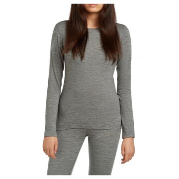 Bluza de corp merino dama  200 Oasis - Gri