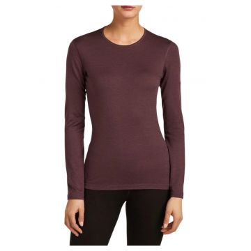 Bluza de corp merino dama  200 Oasis - Visiniu
