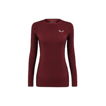 Bluza merino dama  Cristallo Warm Alpine - Visiniu