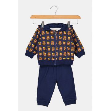 Guess - Set de pantaloni si hanorac de bumbac cu imprimeu - 2 piese
