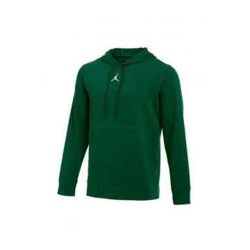 Hanorac De Antrenament -  Dri-Fit - Verde - Bumbac 61% - Poliester 39% - Pentru Barbati - Potrivit Pentru Antrenament Si Alergare - Fara Buzunare - Confortabil - Manopera De Inalta Calitate - Marime