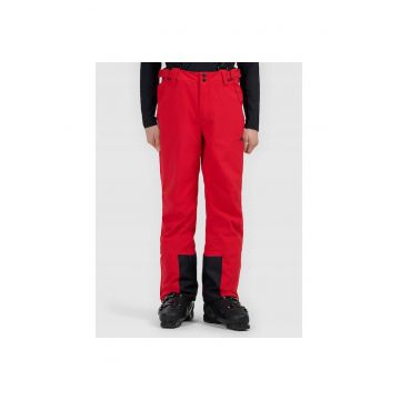 Pantaloni ski barbati -  poliester - rosu/negru