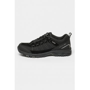 Pantofi impermeabili cu insertii de piele intoarsa pentru drumetii Scrap - Negru