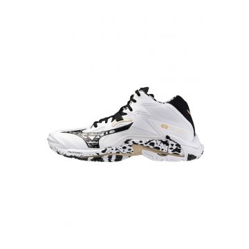 Pantofi sport barbati Wave Lightning Z8 Mid - alb/negru/auriu - amortizare optima - material respirabil