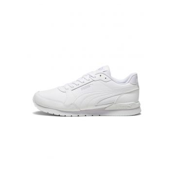 Pantofi sport cu insertii de piele ST Runner - Alb