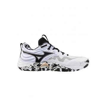 Pantofi volei  Wave Momentum Elite FW 2025-Alb/Negru-44 1/2