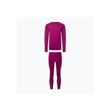 Set lenjerie termica pentru copii -  Skido Recycled - roz - poliamida/poliester - 152-164cm