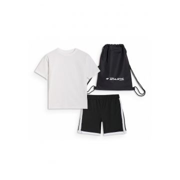 Set Sport Educatie Fizica Copii Unisex Negru  Junior - Alb/Negru