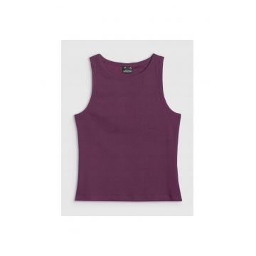 Top slim  violet - bumbac - pentru sport -